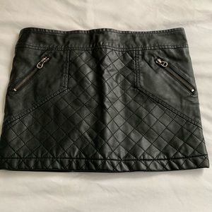 Foreign Exchange black leather skirt